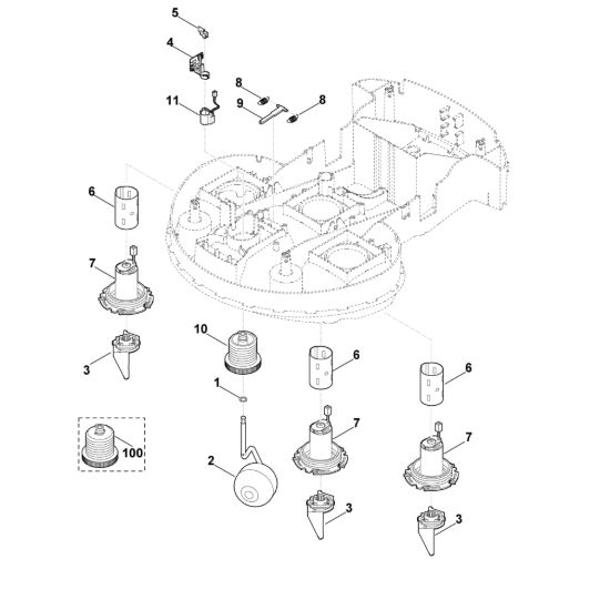 Picture of C - Apparato di taglio, ruota anteriore MI 555.0 C
