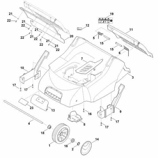 Picture of C - Scocca, asse anteriore LB 540.1