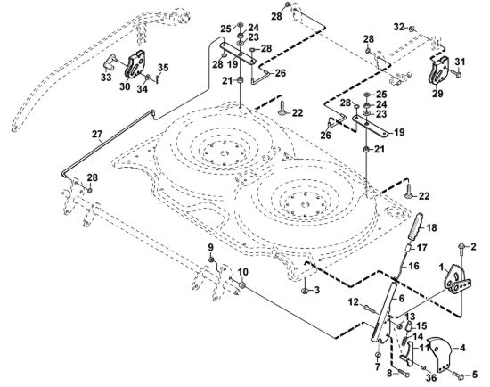Picture of B - Regolazione altezza di taglio AMM 436