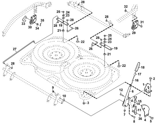 Picture of B - Regolazione altezza di taglio (manuale) AMM 442
