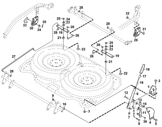 Picture of B - Regolazione altezza di taglio (manuale) AMM 842