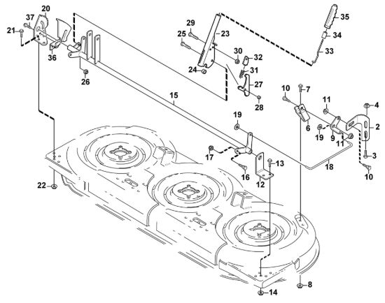 Picture of B - Regolazione altezza di taglio (manuale) AMM 848