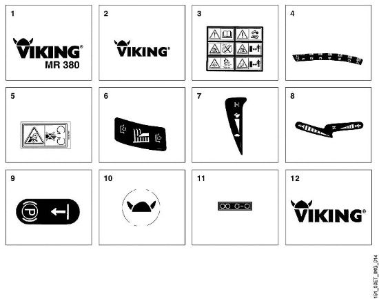 N - Etichetta adesiva MR MR 380 della marca Viking
