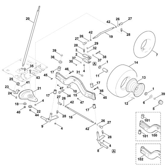 Picture of E - Sterzo, ruota anteriore MT 4097.1 S