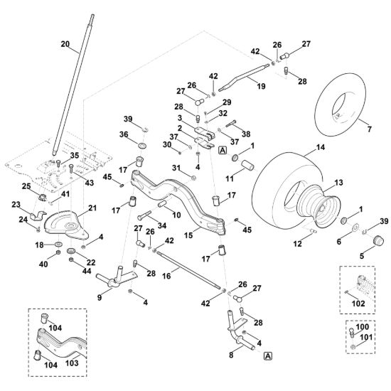 Picture of E - Sterzo, ruota anteriore MT 4112.0 S