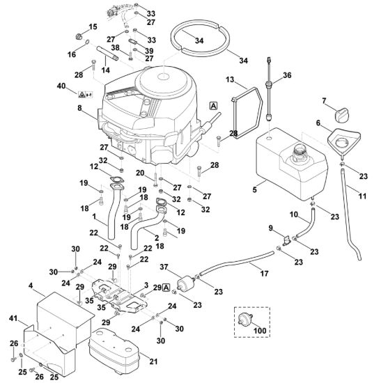 Picture of I - Motore, serbatoio MT 6112.0 ZL