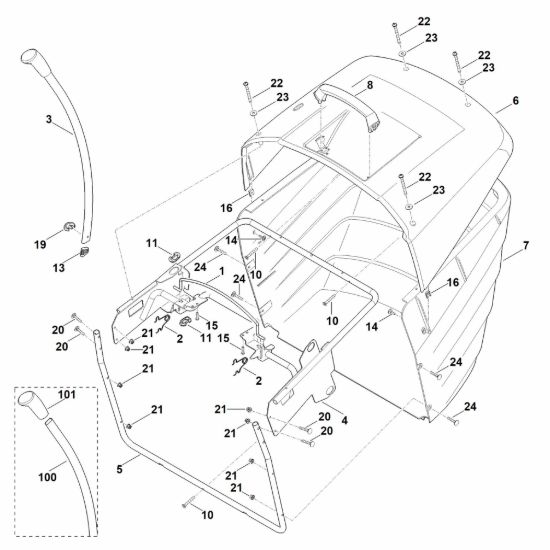 Picture of O - Cesto raccolta erba MT 6112.1 ZL