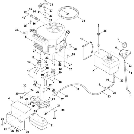 Picture of I - Motore, serbatoio MT 6127.0 KL