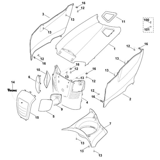 Picture of E - Cofano motore MT 6127.0 ZL