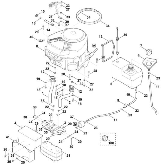 Picture of I - Motore, serbatoio MT 6127.0 ZL