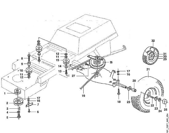 D - Trasmissione a cinghia, ruote posteriori MT MT 640 (1997) della marca Viking