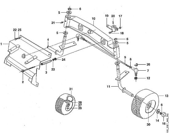 B - Asse anteriore MT MT 680 della marca Viking