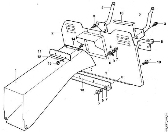 K - Supporto cesto  raccolta erba MT MT 680 della marca Viking