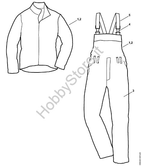 Salopette e pantaloni da lavoro ADVANCE Toppe, Bretelle Pantaloni Advance Antracite/Arancio T 62 della marca STIHL