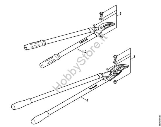Svettatoio Bypass Forbici Svettatoio Bypass della marca STIHL