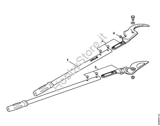 Cesoia Bypass EXTREM per disboscamento Forbici Svettatoio PB 30 della marca STIHL