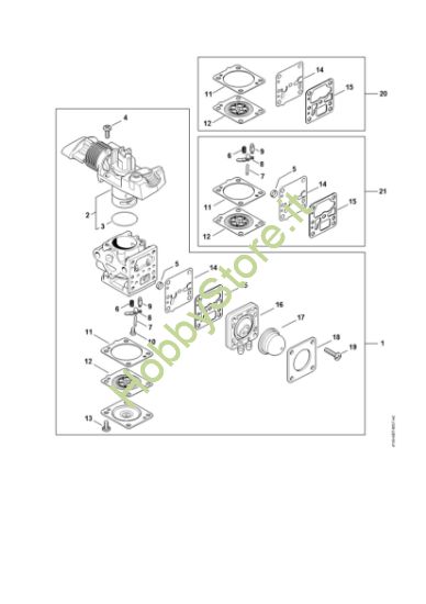 Picture of Carburatore 4149/02 dalla Numero di matricola 517062976 SP 92 C-E