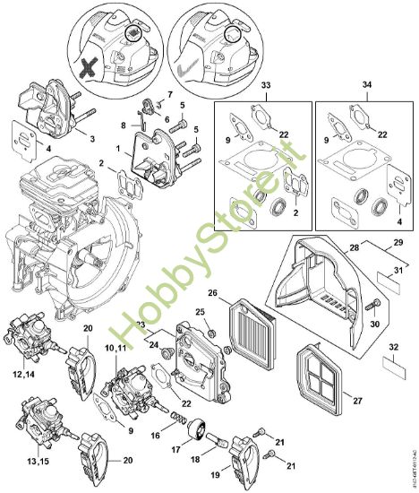 Picture of Flangia intermedia, filtro aria FS 410 C-E