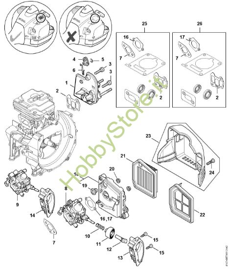 Picture of Flangia intermedia, filtro aria FS 410-K (4147)