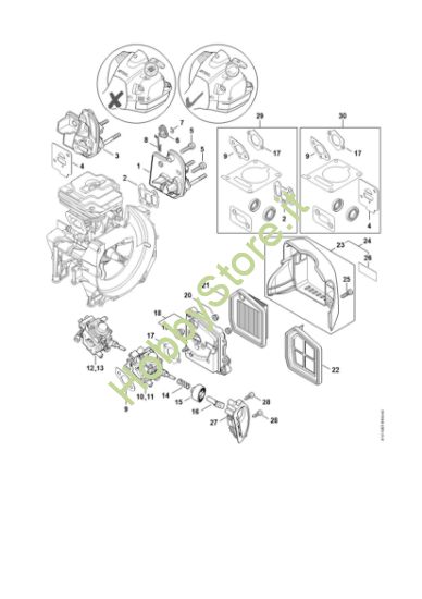 Picture of Flangia intermedia, filtro aria FS 240 R