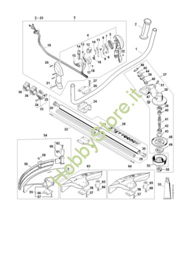 Picture of Impugnatura a manubrio, Stelo, Riduttore fino a Numero di matricola 514309587 FS 94 C-E
