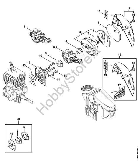 Filtro aria, flangia intermedia Sramatori telescopici (HT) HT 56 C-E della marca Stihl