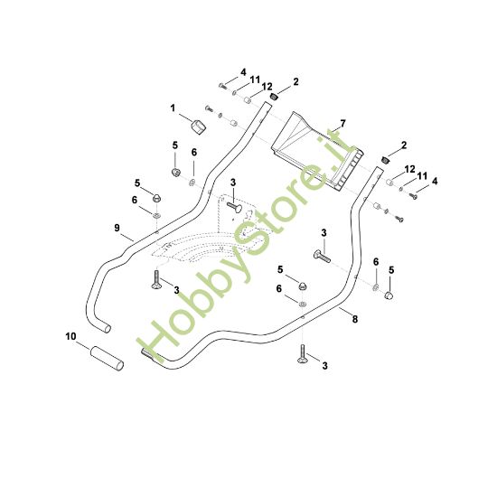 Picture of B - Parte inferiore manubrio MB 2 RT