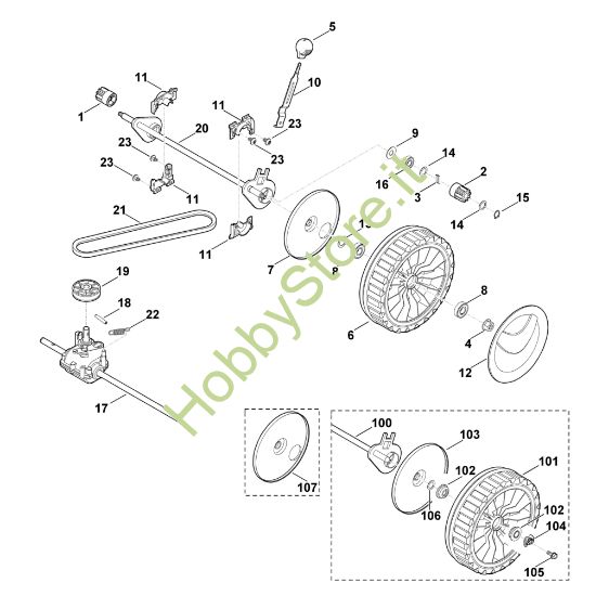 Picture of D - Asse anteriore, Cambio MB 2 RT