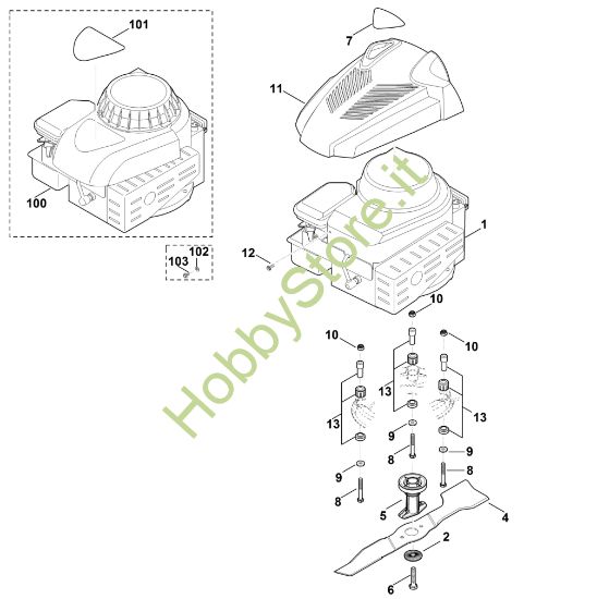 Picture of D - Motore, lama MB 3.0 RX