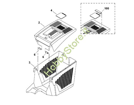 Picture of E - Cesto raccolta erba MB 400 M