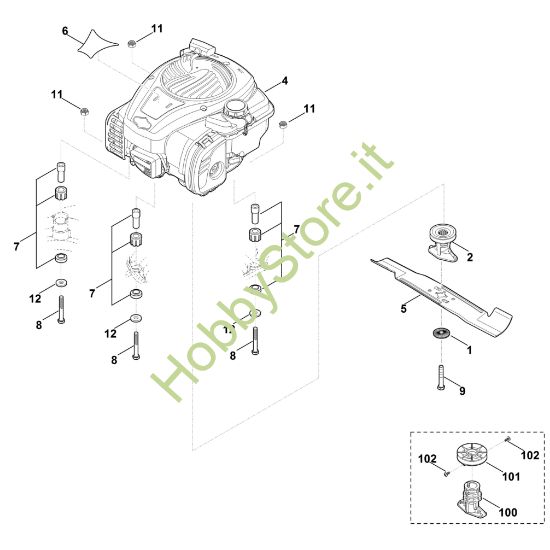 Picture of D - Motore, lama MB 448.1 TC