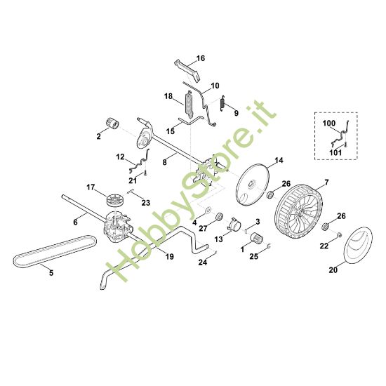 Picture of C - Regolazione altezza asse posteriore MB 448.1 TX