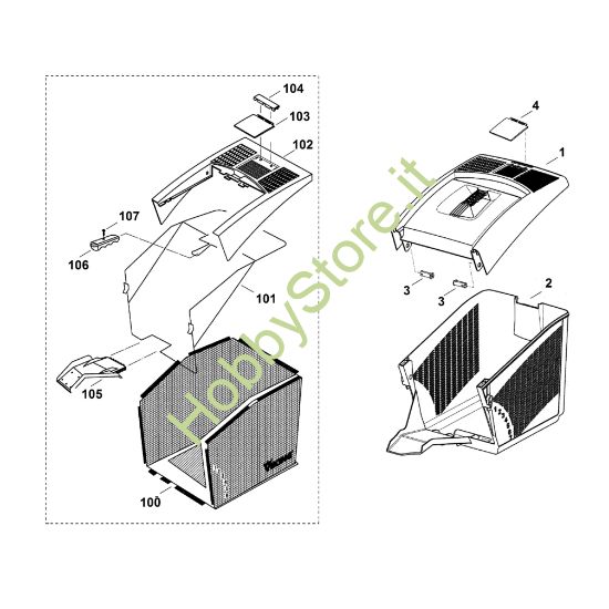 Picture of E - Cesto raccolta erba MB 505 KAT
