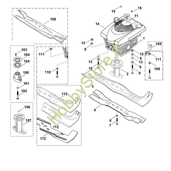 Picture of D - Motore, lama MB 505 M