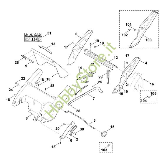 Picture of C - Telaio, regolazione altezza MB 545.0