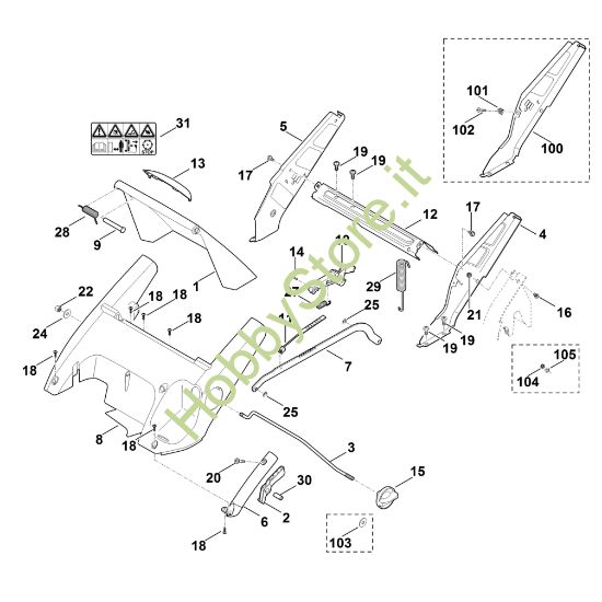 Picture of C - Telaio, regolazione altezza MB 545.0 T