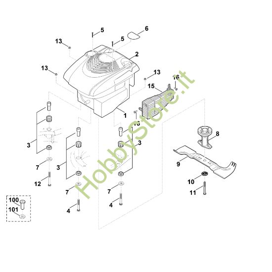 Picture of F - Motore, lama MB 545.0 T