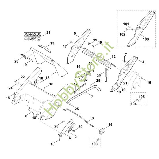 Picture of C - Telaio, regolazione altezza MB 545.0 V