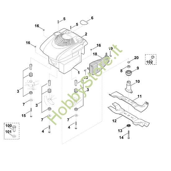Picture of F - Motore, lama MB 545.0 V