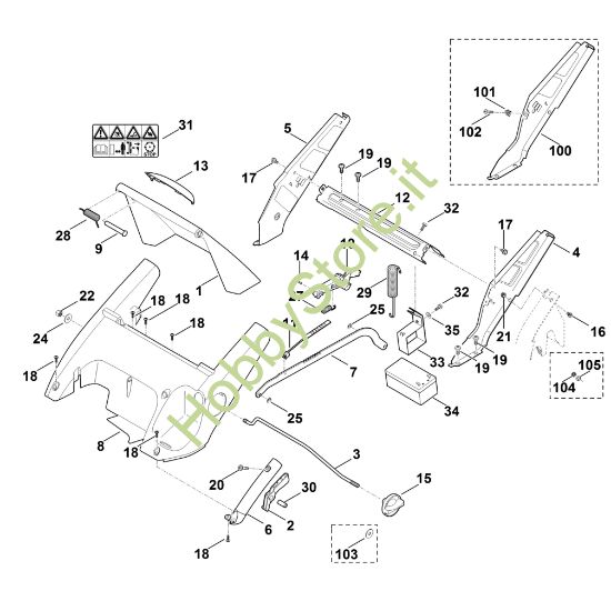 Picture of C - Telaio, regolazione altezza MB 545.0 VE