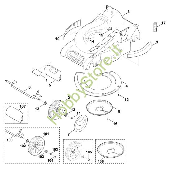 Picture of D - Scocca, asse anteriore MB 545.0 VE