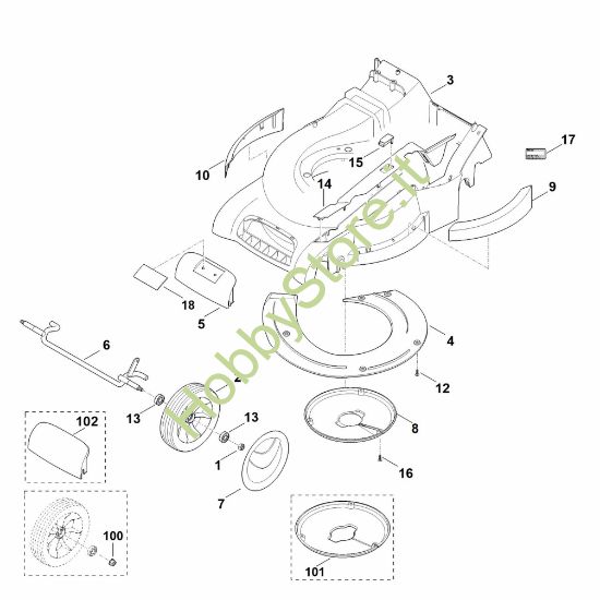 Picture of D - Scocca, asse anteriore MB 545.0 VR