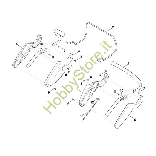 Picture of A - Parte superiore manubrio MB 545.1
