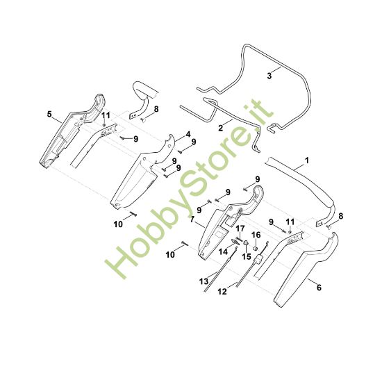 Picture of A - Parte superiore manubrio MB 545.1 T