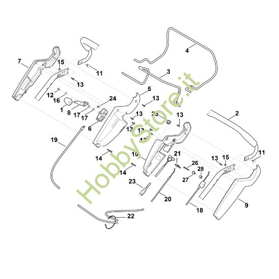 Picture of A - Parte superiore manubrio MB 545.1 VE