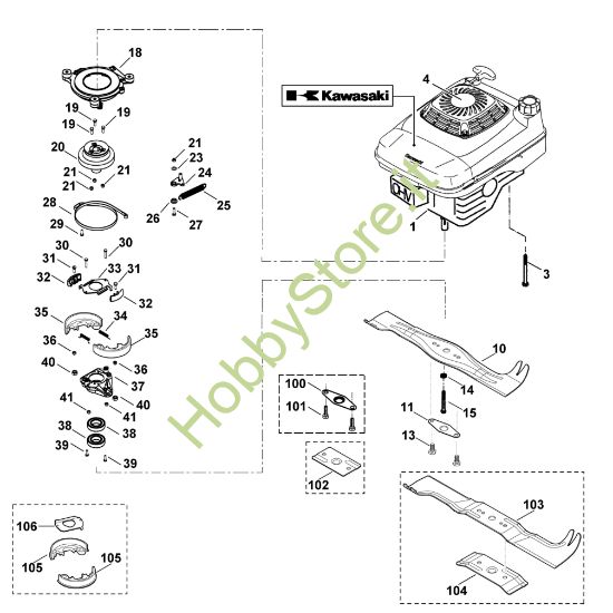 Picture of E - Motore, lama MB 555 KS