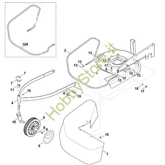 Picture of C - Scocca, ruota anteriore MB 6 RH