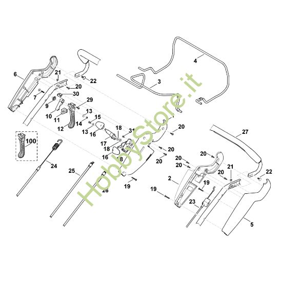Picture of A - Parte superiore manubrio MB 650.0 KS