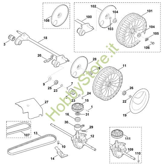 Picture of E - Asse posteriore, cambio MB 650.0 OS