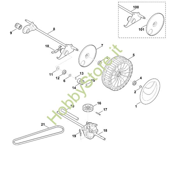Picture of E - Asse posteriore, cambio MB 650.0 TK